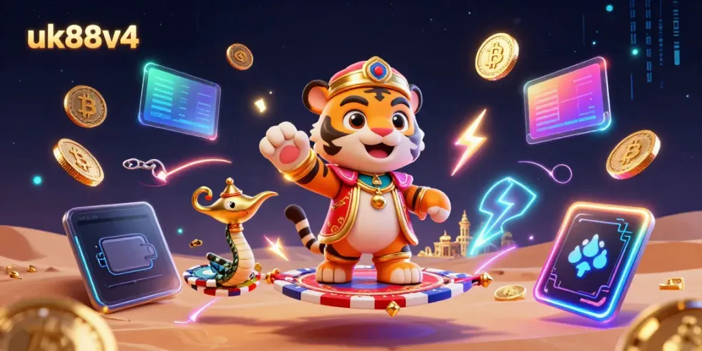 Engage in thrilling adventures with uk88v4 – join the tiger sultan on a magical carpet ride through a vibrant casino.