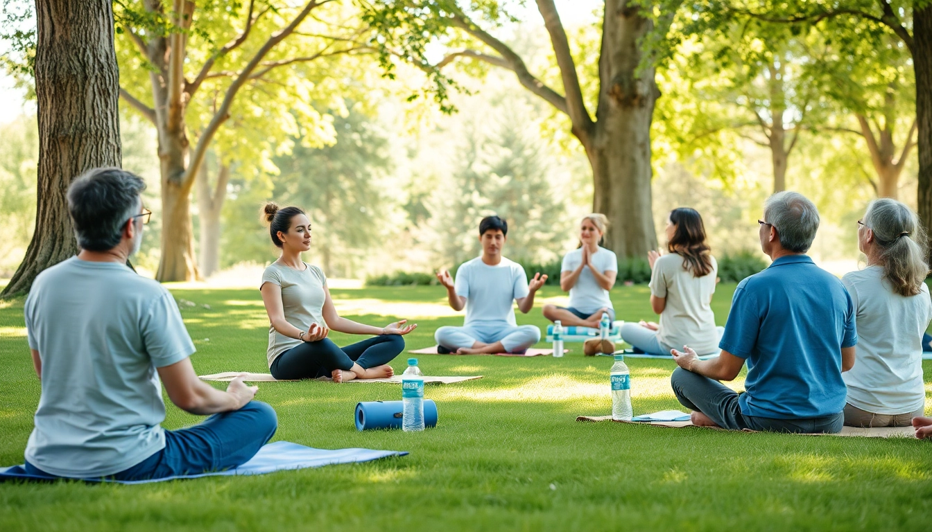 Enhancing mental health awareness through community support in nature.