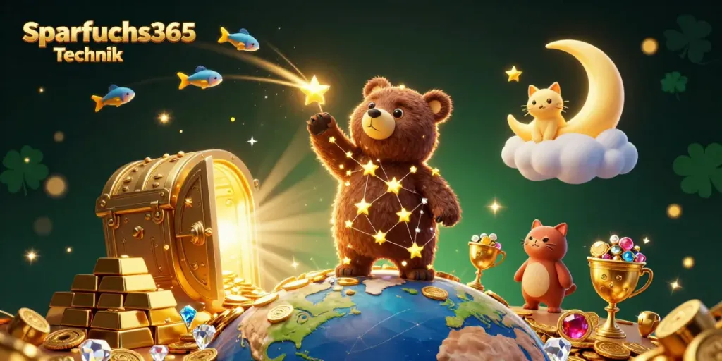 Spiele die besten Casinospiele mit Sparfuchs365 Technik in einer magischen visuellen Darstellung.