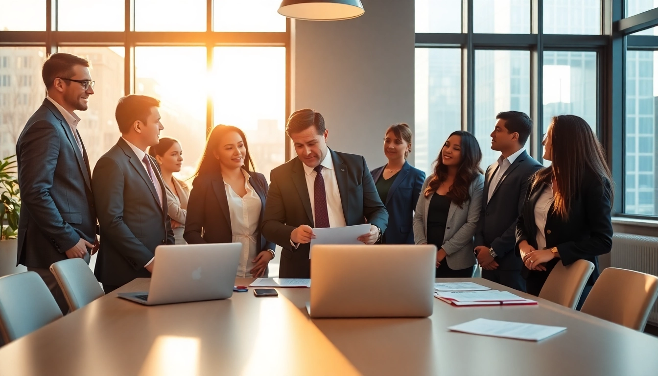 Headhunter Schweiz beim Beraten diverser Kandidaten in modernem Büro.